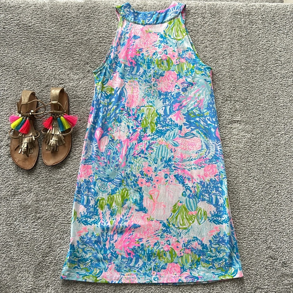 Lilly Pulitzer Rose Shift Dress Bali Blue Once Upon A Tide - Picture 5 of 7